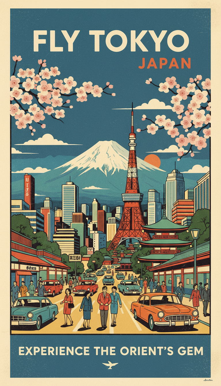 Vintage Tokyo Poster